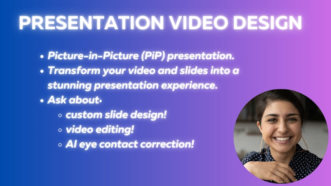 Gig Preview - Create a talking head presentation video