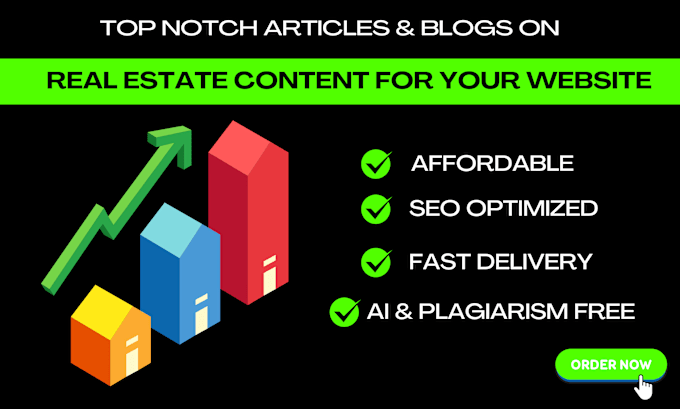 Gig Preview - Write SEO optimized real estate content for your website