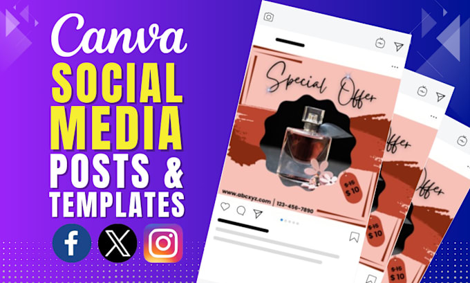 Gig Preview - Create canva social media posts, ads and canva templates