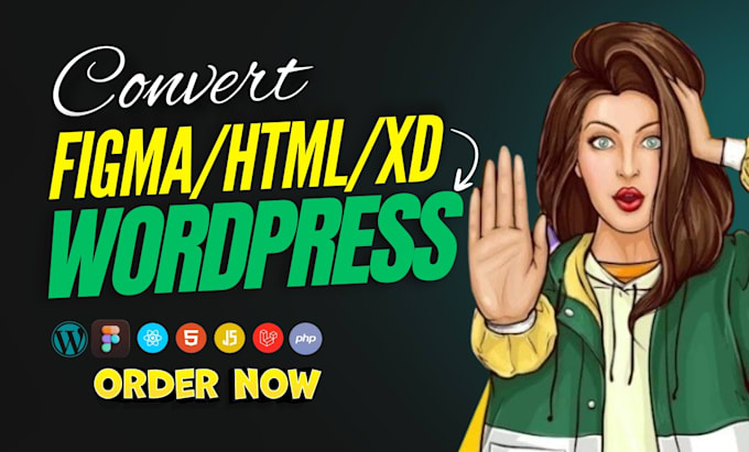 Gig Preview - Convert figma to wordpress PSD to wordpress xd to wordpress figma to elementor