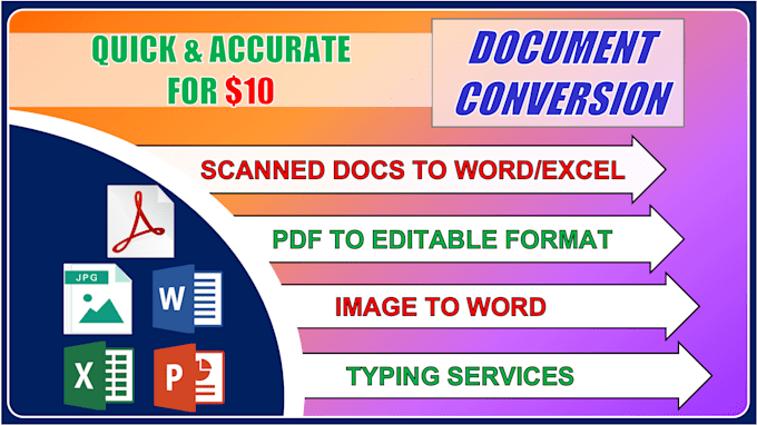 Bestseller - convert PDF to word, powerpoint and do accurate and fast typing job, copy paste