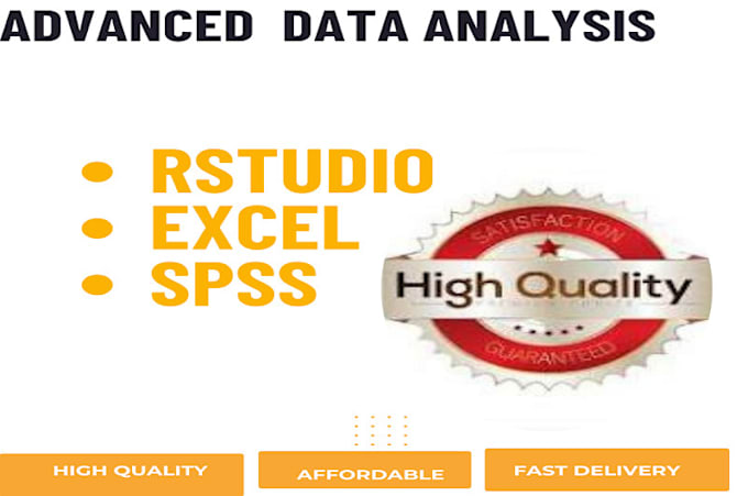 Gig Preview - Do statistical data analysis using r studio, r programming, python, spss