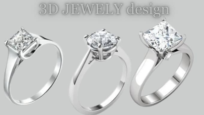 Gig Preview - Docreate a modern 3d cad jewelry design and render it