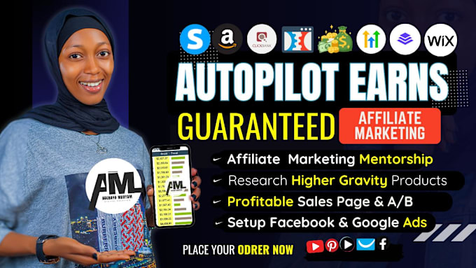 Gig Preview - Do autopilot amazon affiliate website clickbank affiliate marketing sales funnel