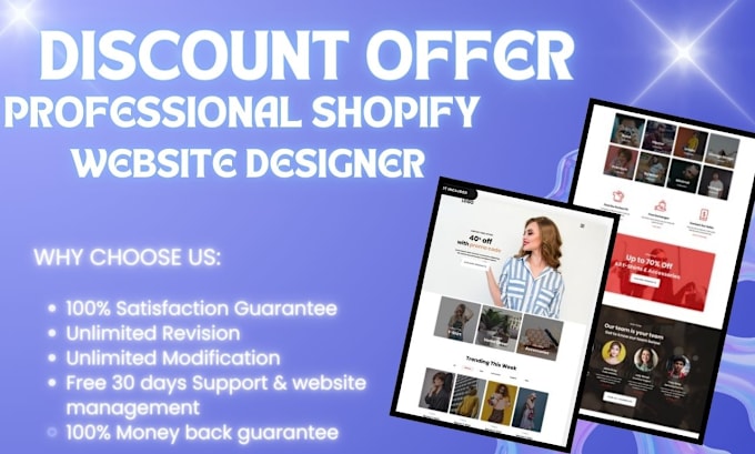 Gig Preview - Design and redesign the shopify website, shopify dropshipping website, and store