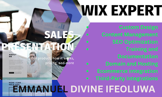 Gig Preview - Be your wix expert, wix design, wix redesign wix website, wix SEO