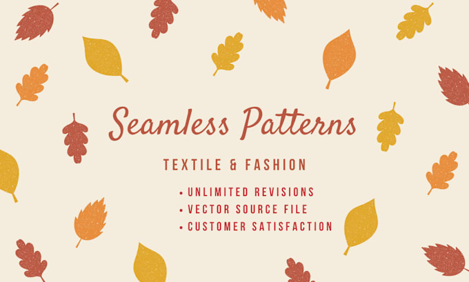 Gig Preview - Design customize seamless patterns textile print designs