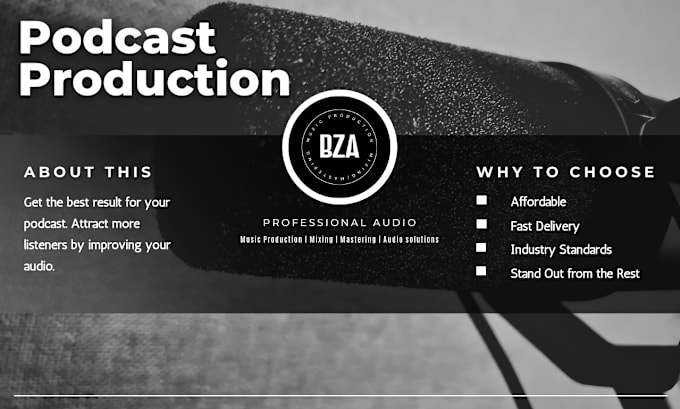 Gig Preview - Improve your podcast and get you more listeners by improving your sound