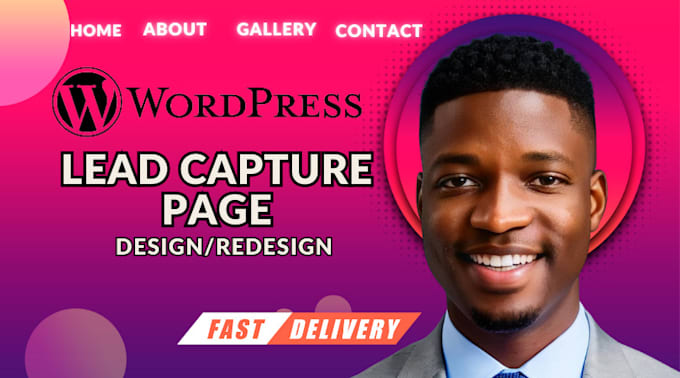 Bestseller - design one page website wordpress landing page, elementor lead capture page