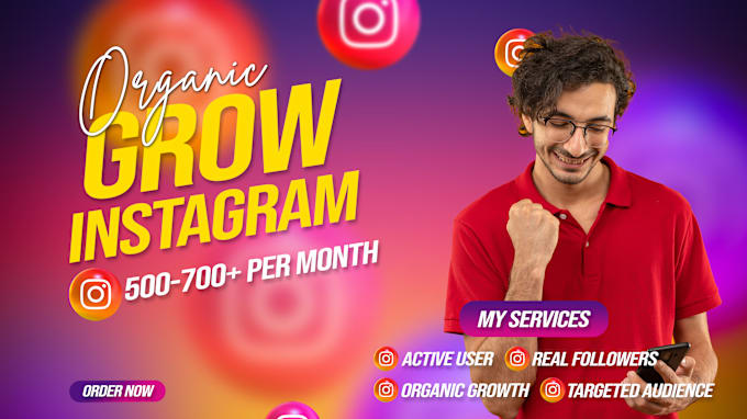 Gig Preview - Promote and manage to grow your instagram page organically