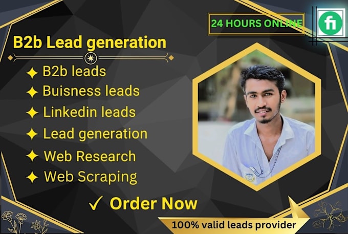 Gig Preview - Do b2b lead generation and web research for any industry