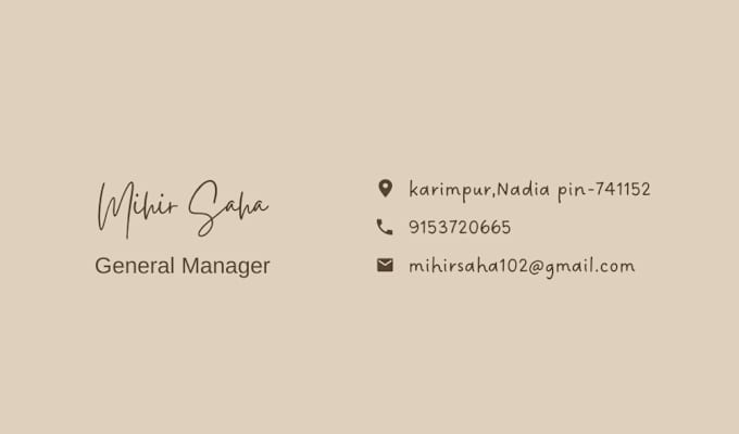 Gig Preview - Design business card with affordable price