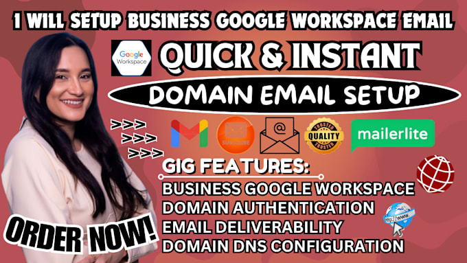 Gig Preview - Google workspace setup with shopify squarespace wix or increase email delivery