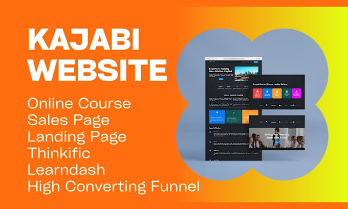 Gig Preview - Be your kajabi expert, create online course website using thinkific