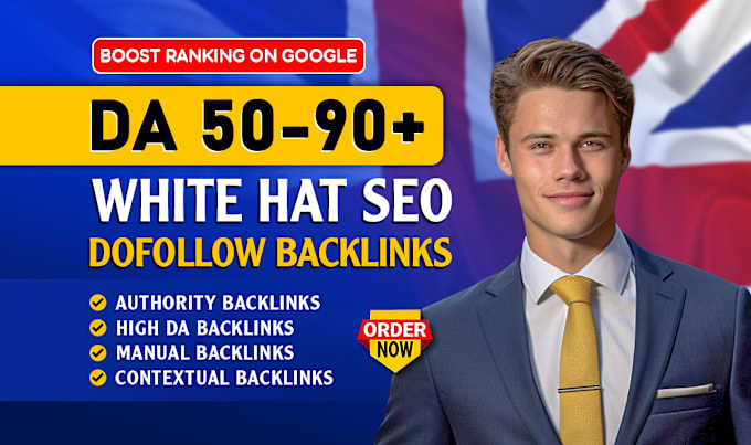 Gig Preview - Do white hat backlinks from high authority sites with dofollow links