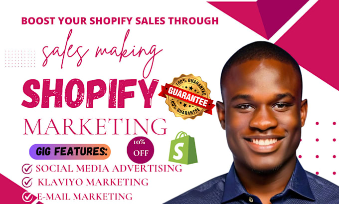 Gig Preview - Boost shopify sales complete shopify marketing tikok shop ads, shopify promotion