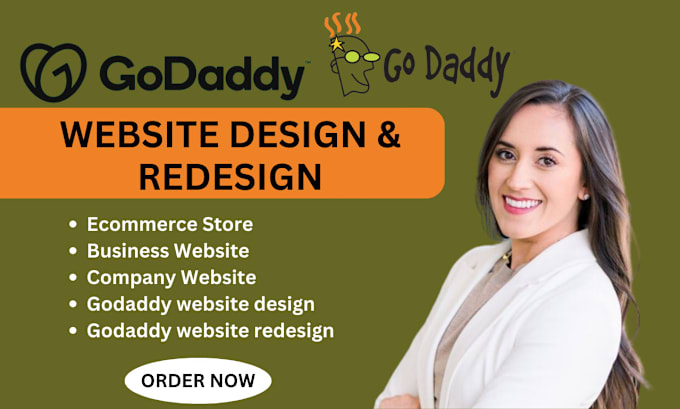 Gig Preview - Design godaddy website godaddy website redesign godaddy website professionally