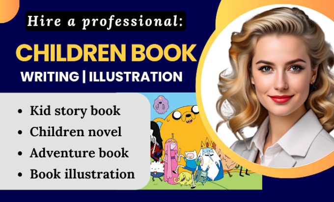 Gig Preview - Write and illustrate children ebook, kid story writer, book illustrator editor