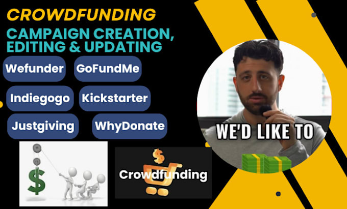 Gig Preview - Our agency will create crowdfunding kickstarter indiegogo gofundme wefunder fundraising