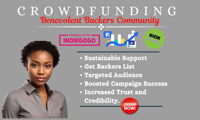 Gig Preview - Build backers community for fundraising kickstarter, indiegogo project campaign