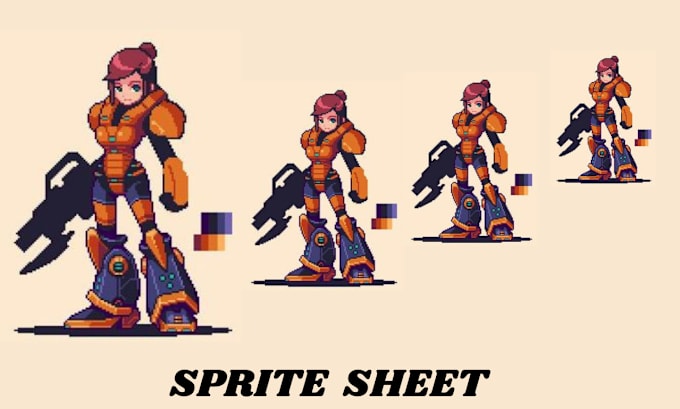 Gig Preview - Draw 2d sprite sheet, pixel game art, tileset assest , pixel art background