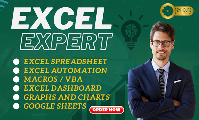 Gig Preview - Create excel spreadsheet templates, custom formulas, vba macro and google sheet