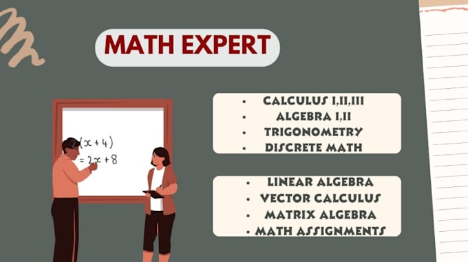 Gig Preview - Assist you in difficult mathematics assignments for all grades