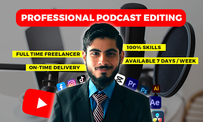 Bestseller - provide amazing podcast video editing services