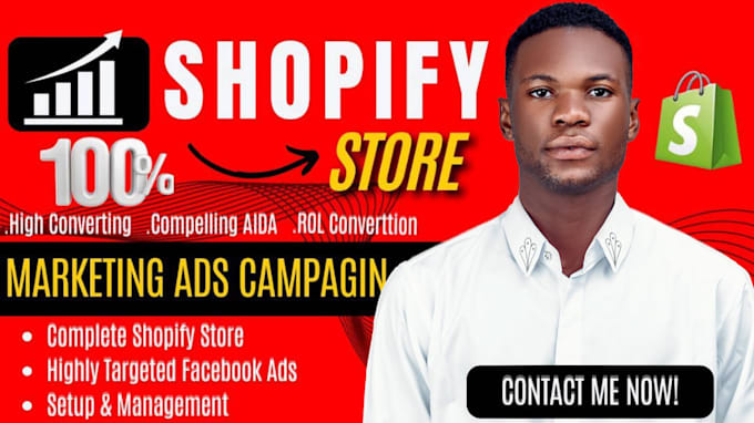 Gig Preview - Be your shopify social media marketing or facebook ads campaign manager meta ads