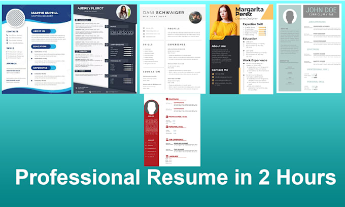 Gig Preview - Make a professional resume design and a modern cv template