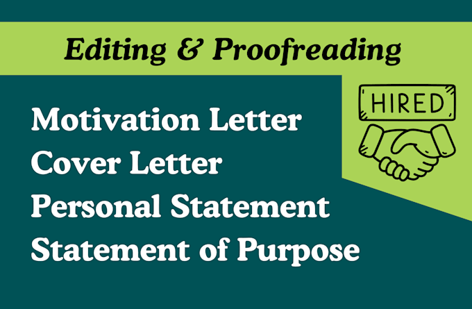 Gig Preview - Improve your motivational letter or personal statement