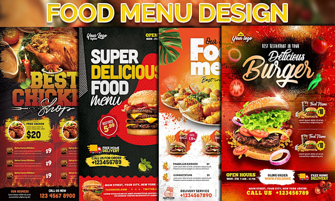 Gig Preview - Design your restaurant and food menu