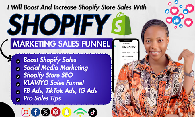 Gig Preview - Do shopify dropshipping, promotion to increase sales and drive organic traffic