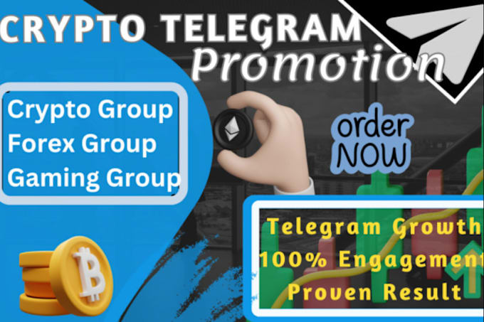 Gig Preview - Telegram ads,crypto promotion,meme coin, twitter marketing to telegram investors