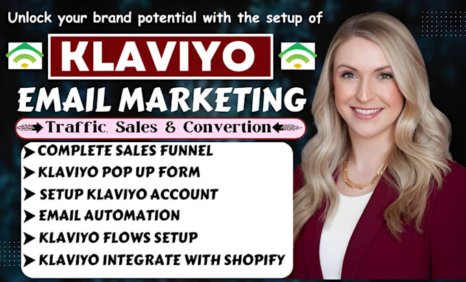 Bestseller - setup klaviyo email marketing, klaviyo flows ,klaviyo shopify marketing