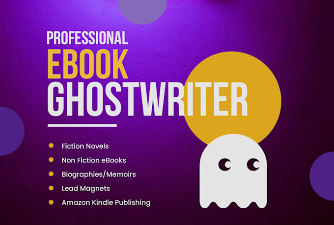 Gig Preview - Ghostwrite, edit, proofread your kindle ebook to perfection