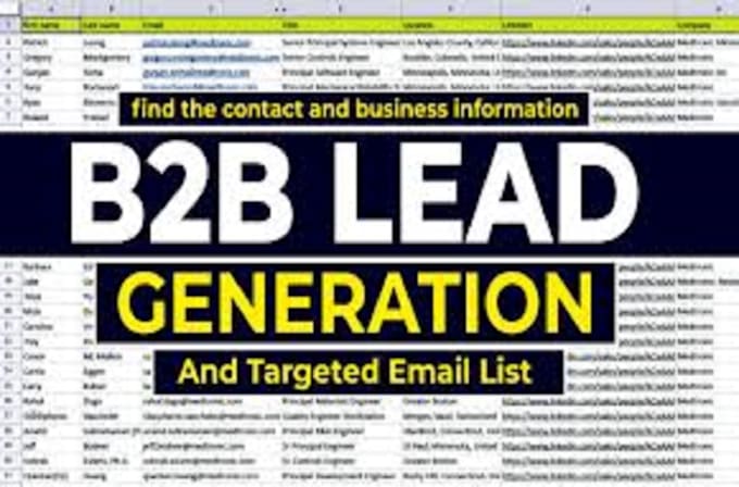 Gig Preview - Do b2b lead generation email list building for any industry