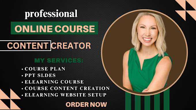 Gig Preview - Create engaging elearning course, online course content for elearning website