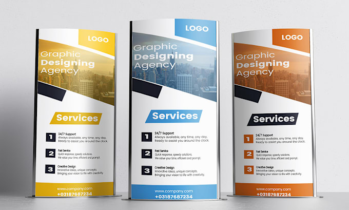 Gig Preview - Design roll up banner, pull up banner, pop up banner