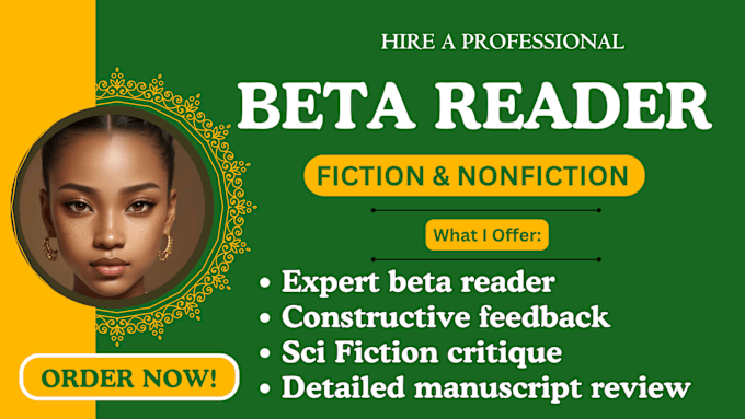 Gig Preview - Beta read, critique your science fiction fantasy, memoir, romance manuscript