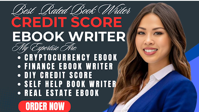 Gig Preview - Research credit score ebook, book writer, self help, finance ebook, book editor