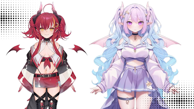 Gig Preview - Design and rig 2d vtuber model, 3d vtuber model,fanart for live2d art commission