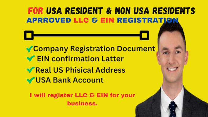 Gig Preview - Do USA llc registration, ein number for non USA with tiktok shop dropshipping