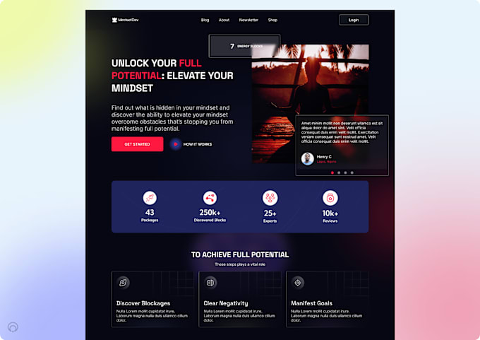 Gig Preview - Design awesome website or landing page in figma