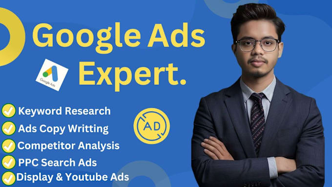 Gig Preview - Setup and  manage your google  ads  adwords ppc campaign