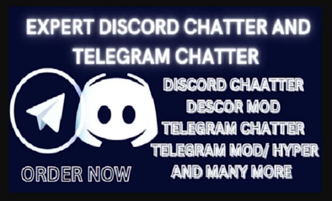 Gig Preview - Be your telegram, discord chatter, moderator, community manager, admin, telegram