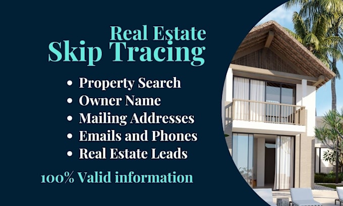 Gig Preview - Accurate real estate skip tracing and lead generation