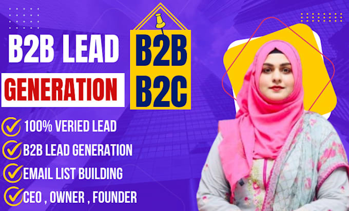 Gig Preview - Do b2b lead generation data collection manual lead generation service provider