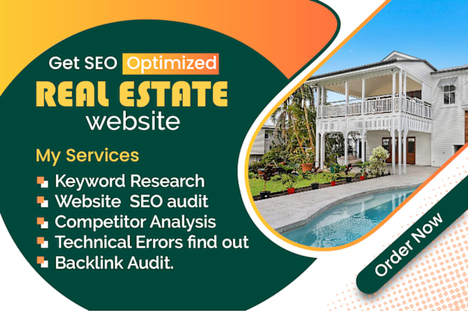 Bestseller - boost real estate website monthly SEO service google ranking