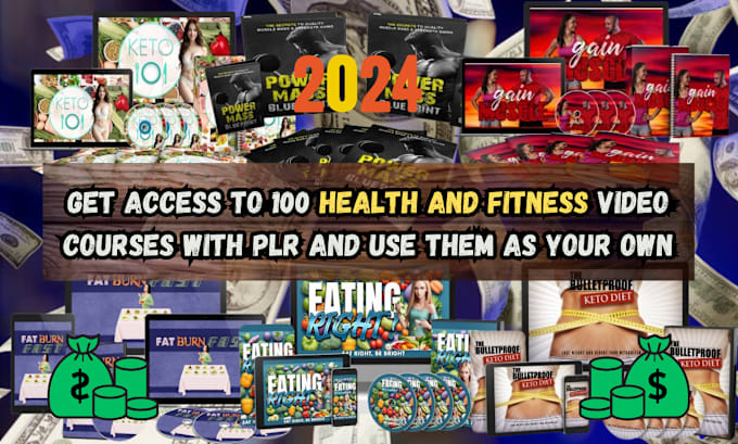 Gig Preview - Give 100 health and fitness videos with private label and master resell rights